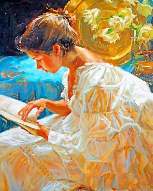 Woman reading a book painting by numbers.jpeg