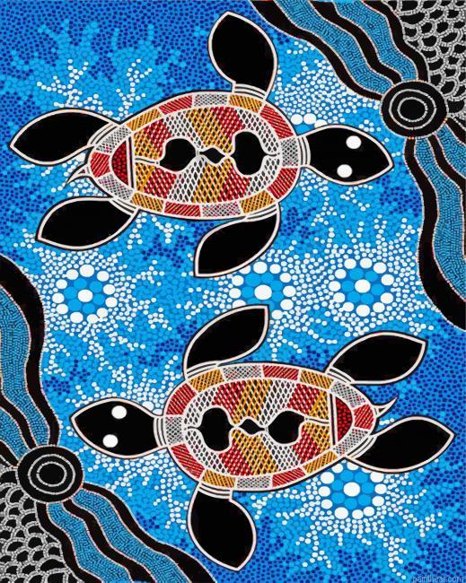 Aboriginals turtles painting by numbers.jpeg