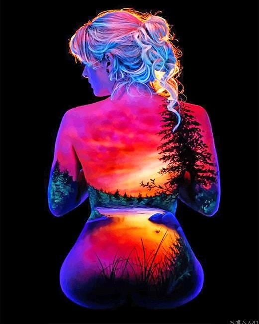 Abstract girl sunset painting by numbers.jpeg