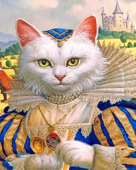 Aesthetic classy cat animals painting by numbers.jpeg