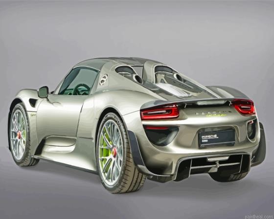 Aesthetic porsche 918 painting by numbers.jpeg