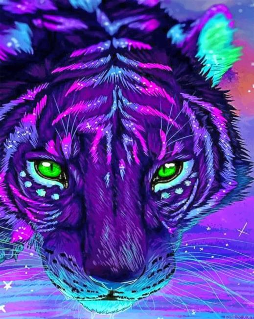 Aesthetic purple tiger animals painting by numbers.jpeg