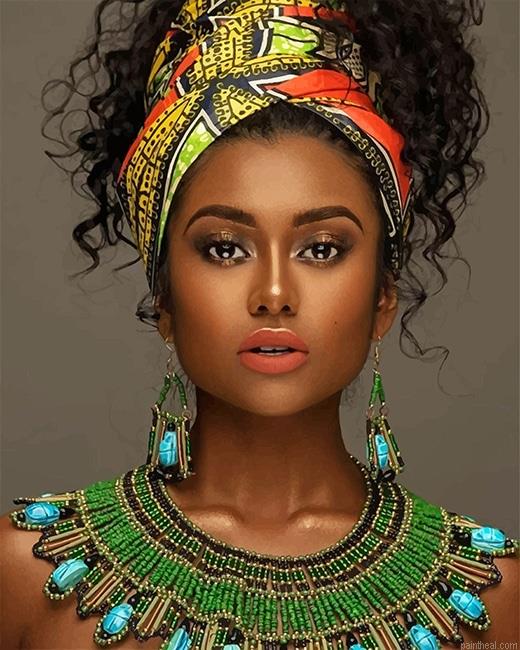 African beautiful woman painting by numbers.jpeg