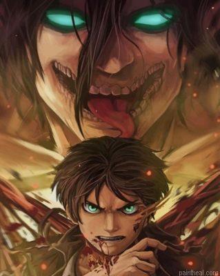 Attack on titan eren jaeger painting by numbers.jpeg