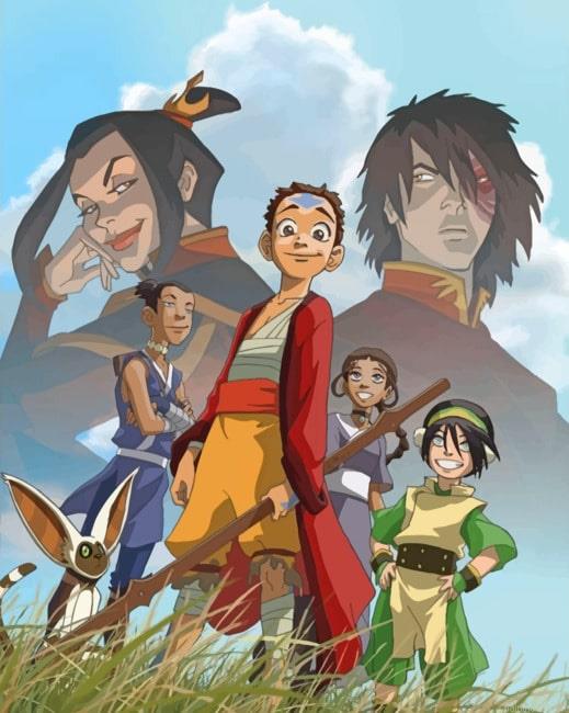 Avatar the last airbender squad anime new painting by numbers.jpeg