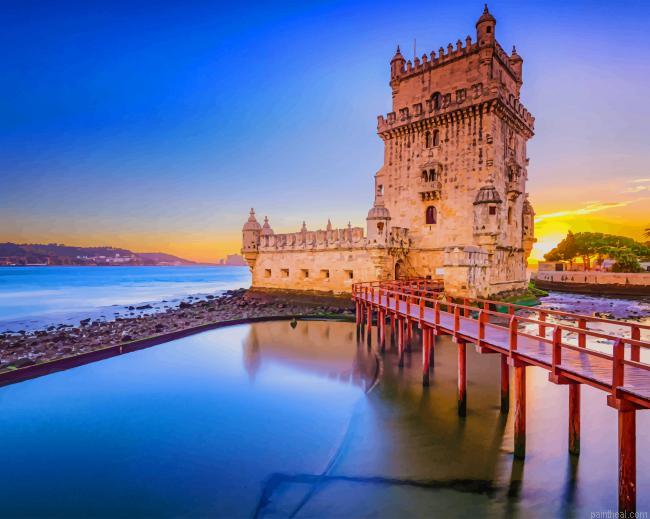 Belem tower lisbon painting by numbers.jpeg