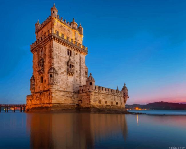 Belem tower portugal painting by numbers.jpeg