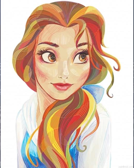 Belle the beauty and the beast painting by numbers.jpeg