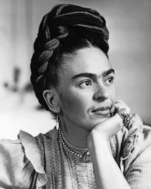Black and white frida kahlo new painting by numbers.jpeg