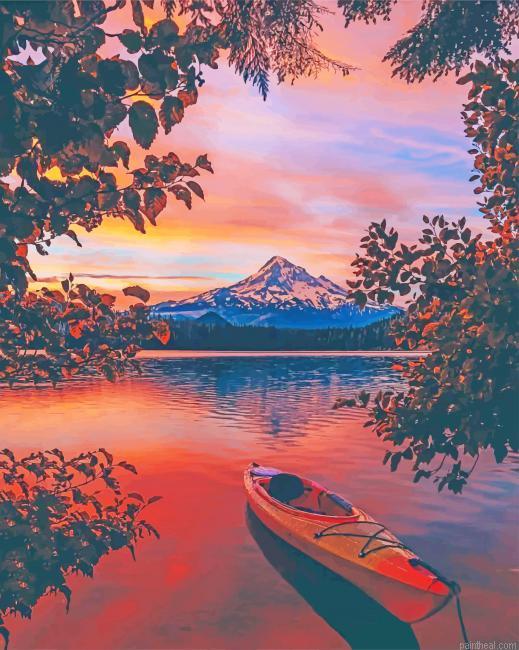 Boat on lake sunset painting by numbers.jpeg