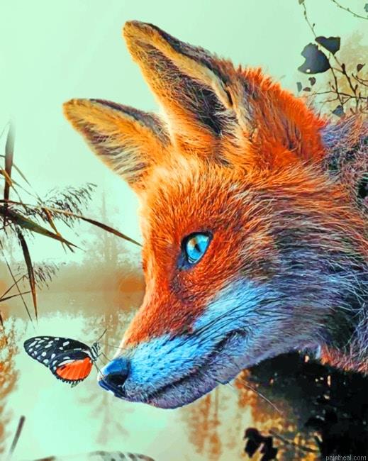 Butterfly and fox new painting by numbers.jpeg