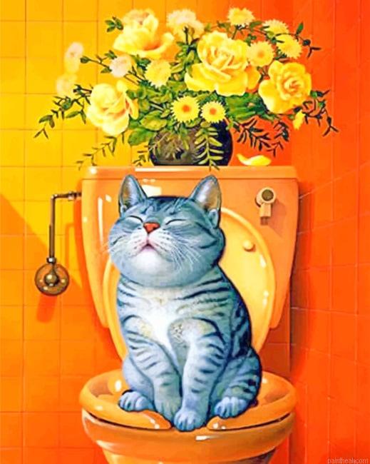 Cat in the bathroom new painting by numbers.jpeg
