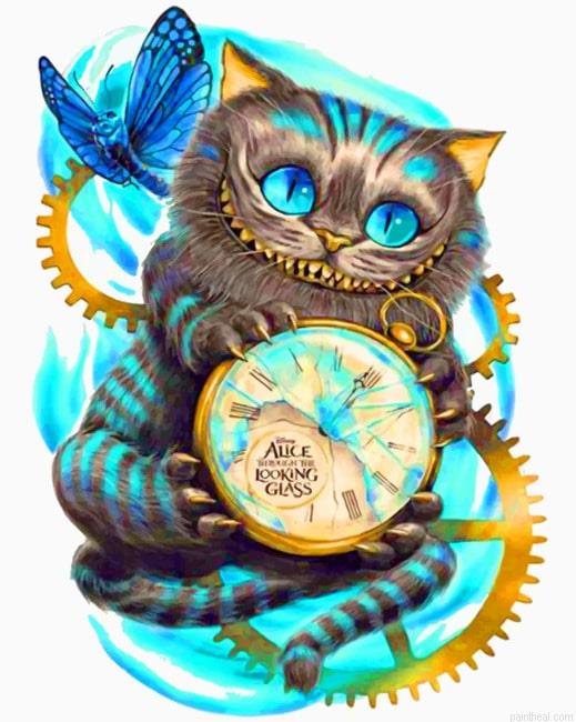 Cheshire cat cartoon and animation painting by numbers.jpeg