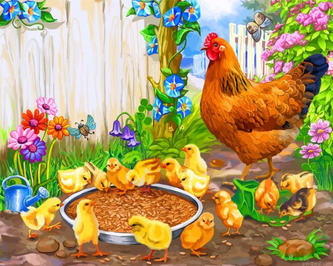 Chicken and chicks painting by numbers.jpeg