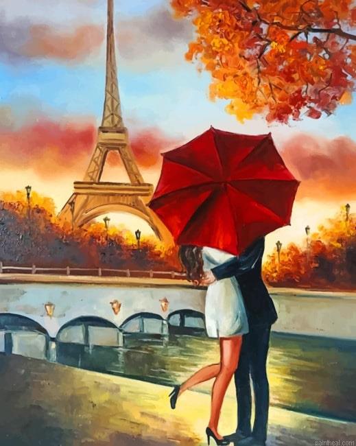 Couple in paris france new painting by numbers.jpeg