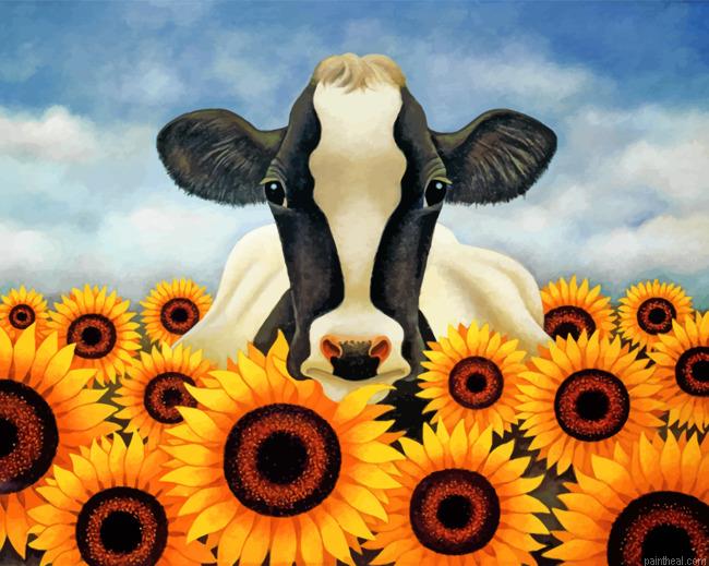 Cow with sunflowers painting by numbers.jpeg
