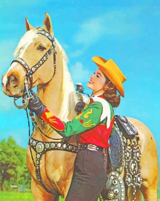 Cowgirl with her horse painting by numbers.jpeg