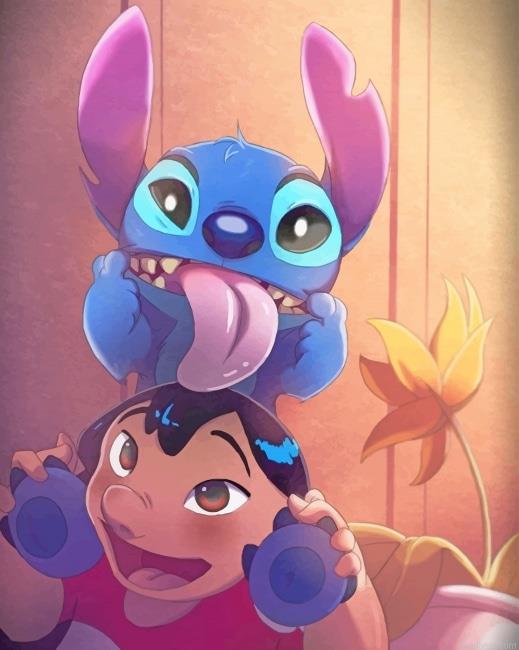 Cute lilo crazy stitch painting by numbers.jpeg