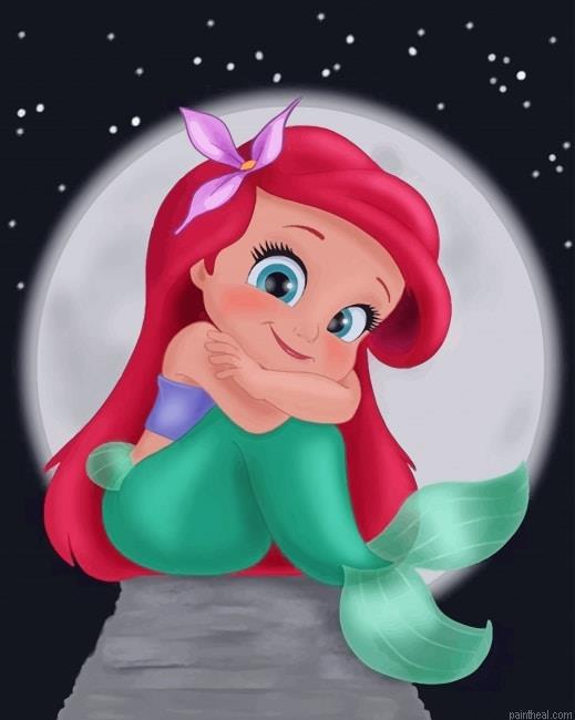 Cute little ariel painting by numbers.jpeg