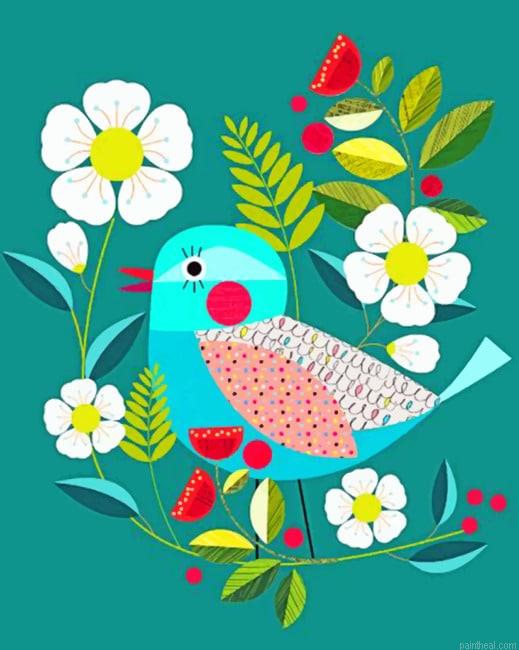 Cyan bird illustrations painting by numbers.jpeg