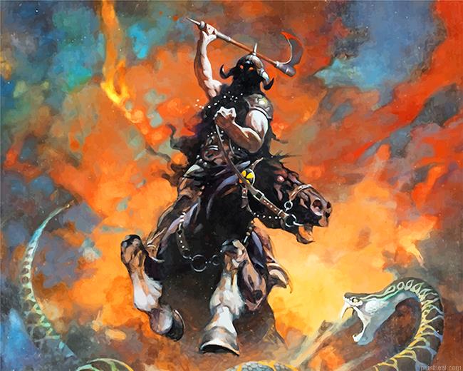Death dealer frank frazetta painting by numbers.jpeg