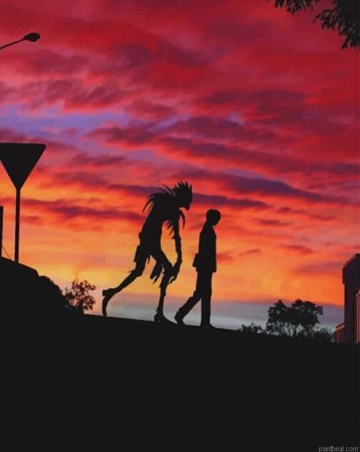 Death note ryuk silhouette painting by numbers.jpeg
