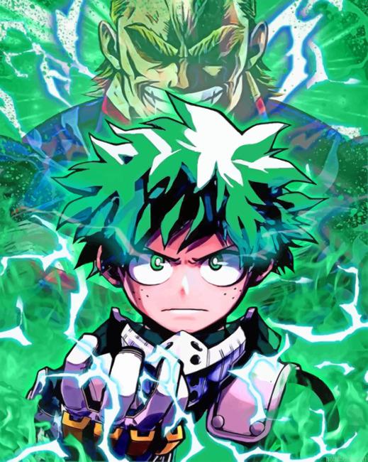 Deku my hero academia painting by numbers.jpeg