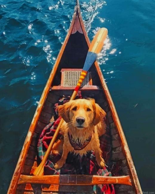 Dog on a boat painting by numbers.jpeg