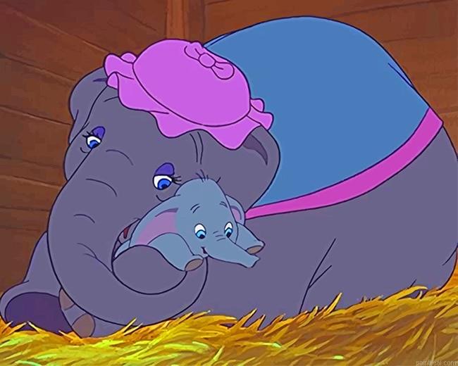 Dumbo and his mommy painting by numbers.jpeg