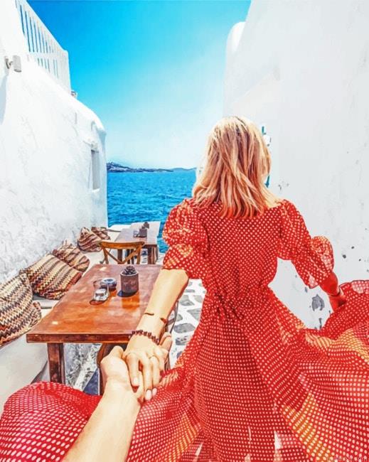 Follow me to santorini greece europe painting by numbers.jpeg