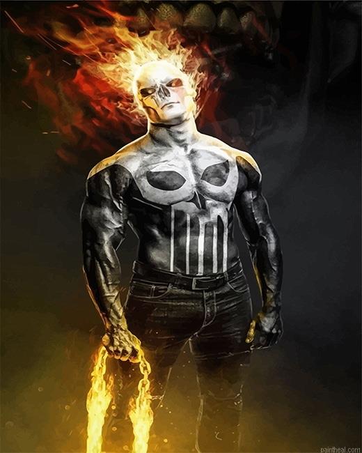 Frank castle ghost rider painting by numbers.jpeg