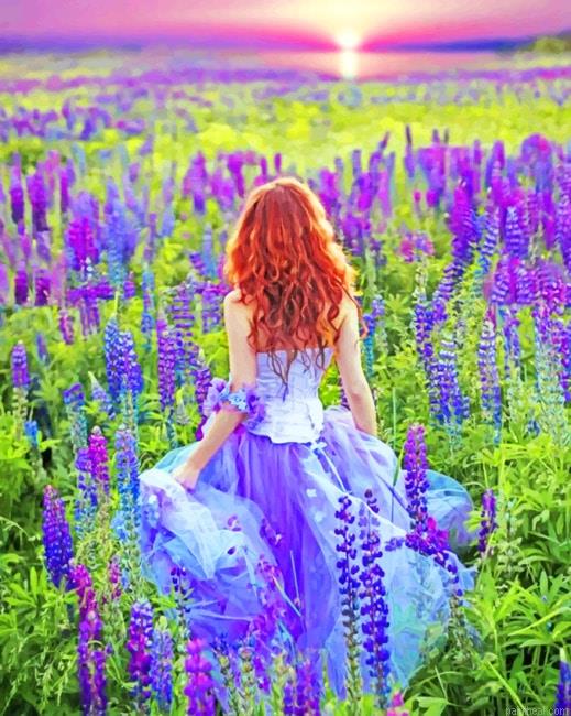 Girl in lavender fields new painting by numbers.jpeg