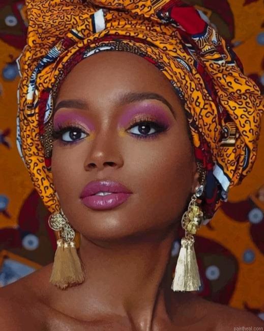 Gorgeous african woman new painting by numbers.jpeg