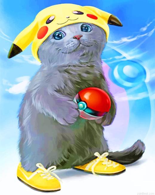 Grey cat pokemon new painting by numbers.jpeg