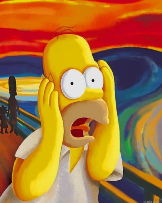 Homer simpson in the scream new painting by numbers.jpeg