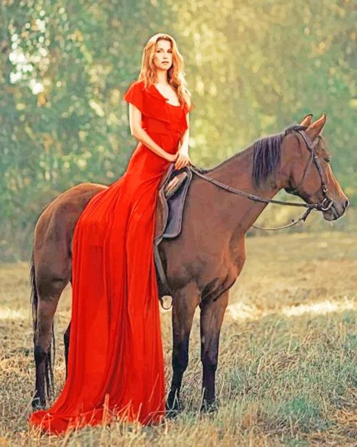Horse and girl photography painting by numbers.jpeg