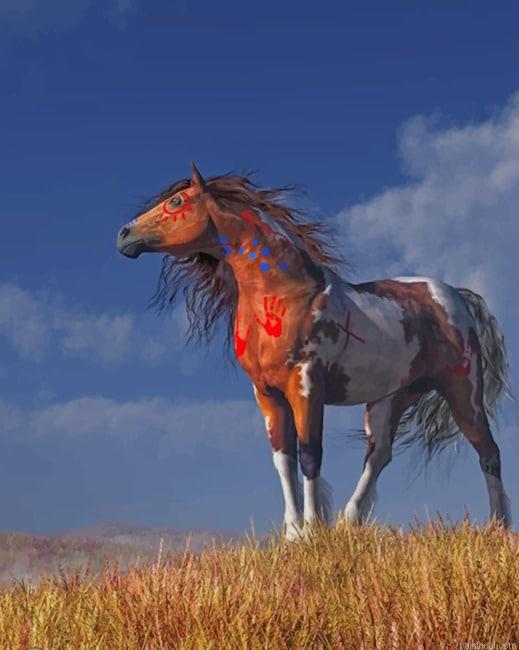 Horse with war paints painting by numbers.jpeg