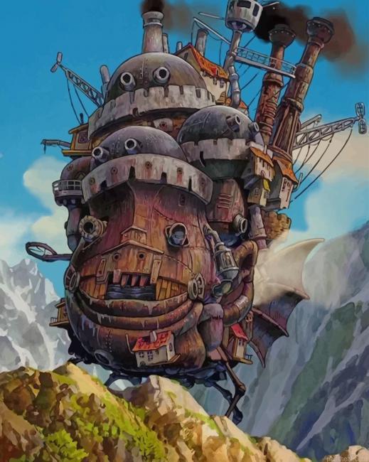 Howls moving castle studio ghibli painting by numbers.jpeg