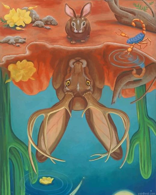 Jackalope bunny painting by numbers.jpeg