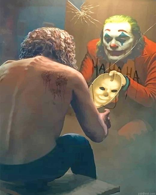 Joker in the mirror art painting by numbers.jpeg