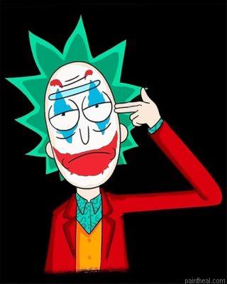 Joker rick sanchez painting by numbers.jpeg