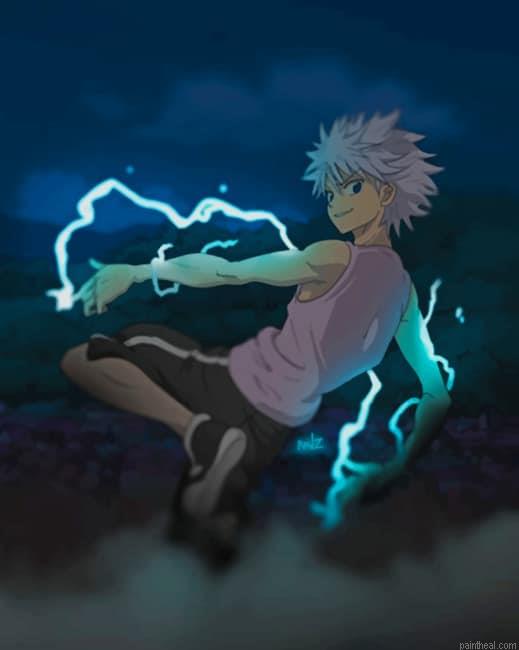 Killua x hunter anime new painting by numbers.jpeg