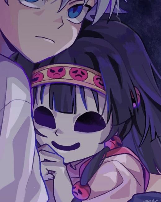 Killua zoldyck and neferpitou anime new painting by numbers.jpeg