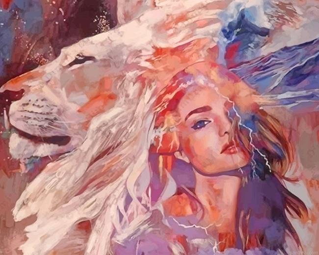 Leo woman two in one painting by numbers.jpeg