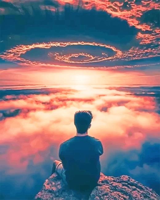 Man watching the clouds painting by numbers.jpeg