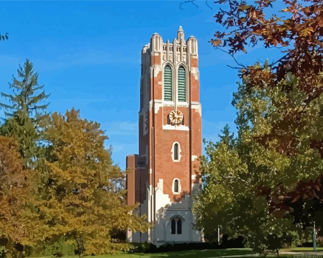 Michigan state university tower campus painting by numbers.jpeg