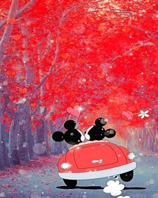 Mickey and minnie in the car painting by numbers.jpeg