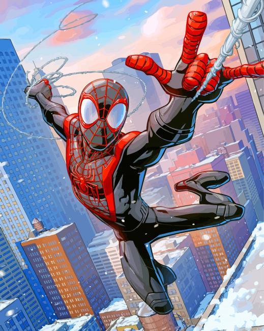 Miles morales spider man hero painting by numbers.jpeg