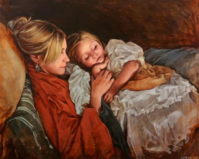 Mom and daughter painting by numbers.jpeg