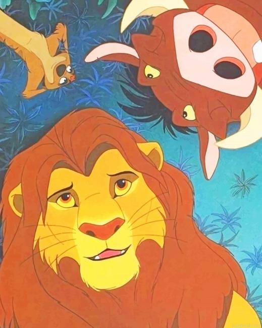 Mufasa with timon and pumbaa painting by numbers.jpeg